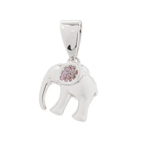 Elephant bling silver Lightpink