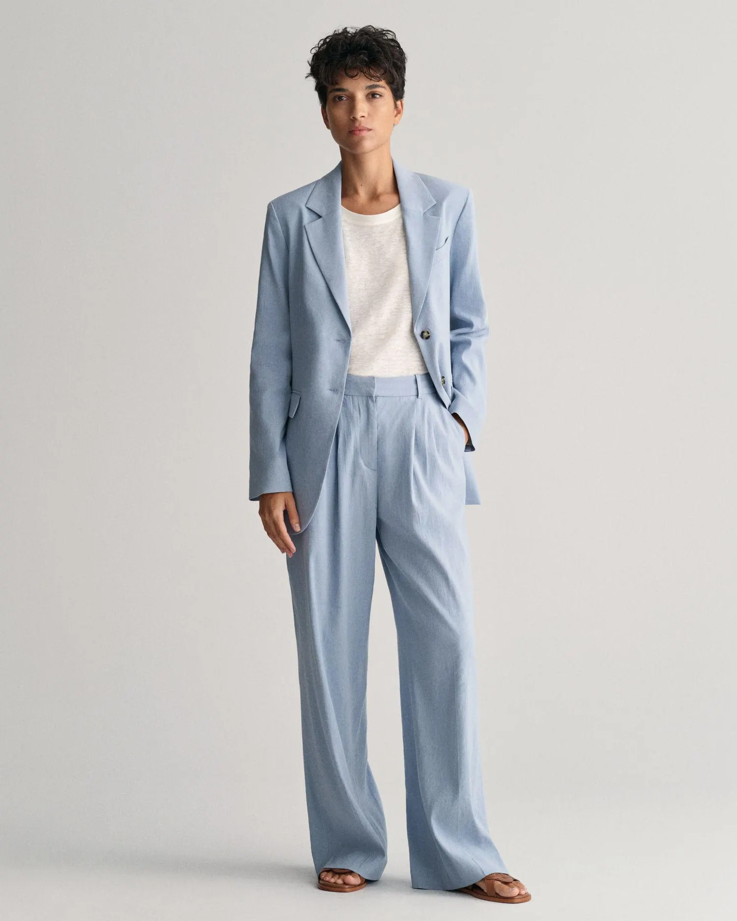 Dressbukser i linblanding