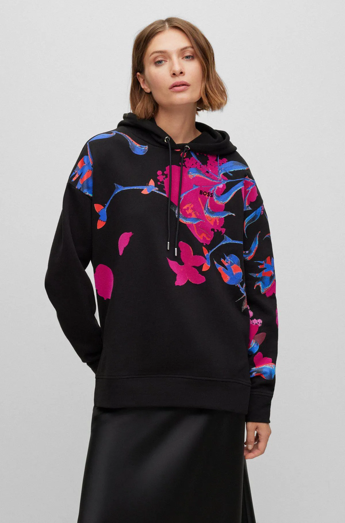 Relaxed-fit hoodie with seasonal artwork