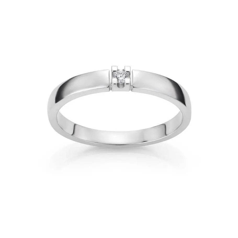 Alliansering 585 Hvitt Gull 0,10 ct