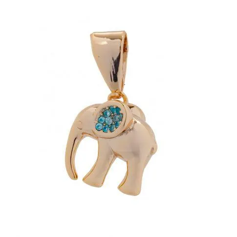 Elephant bling gold Aqua