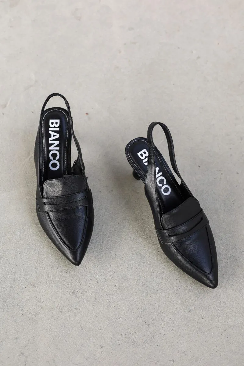 Biapretty Penny Loafer Sling Black