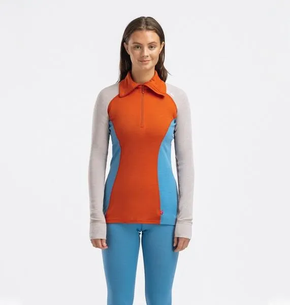 WarmWool Polo W's Gold Flame/Beige Melange/Niagara