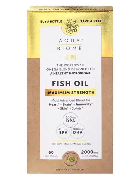 Aqua Biome Fish Oil Max Strength 60 Soft Gels