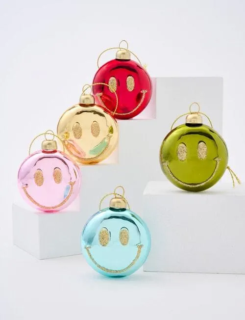 Christmas Shop Smile! Glass Ornament