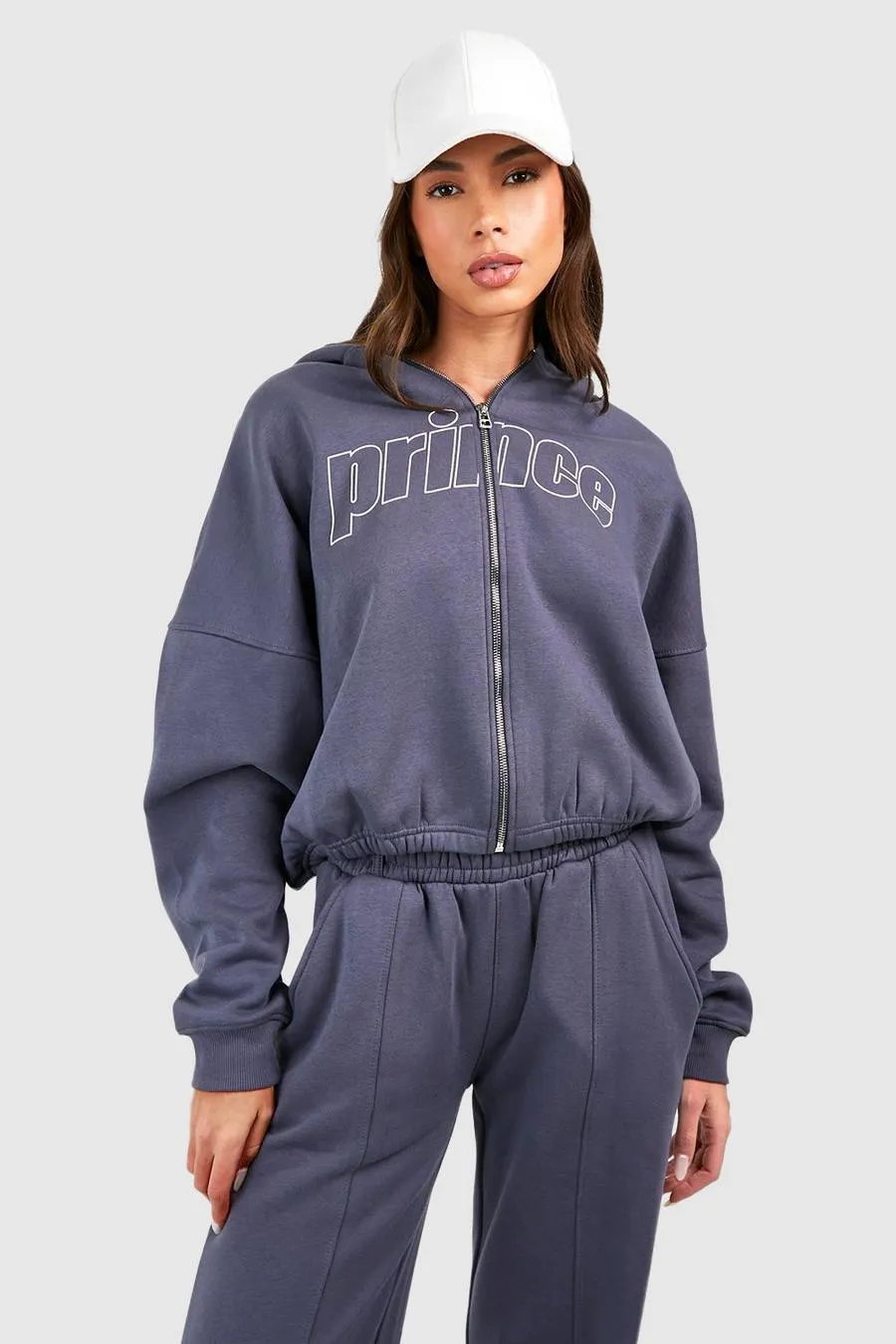 Prince Zip Through Oversized Hoodie