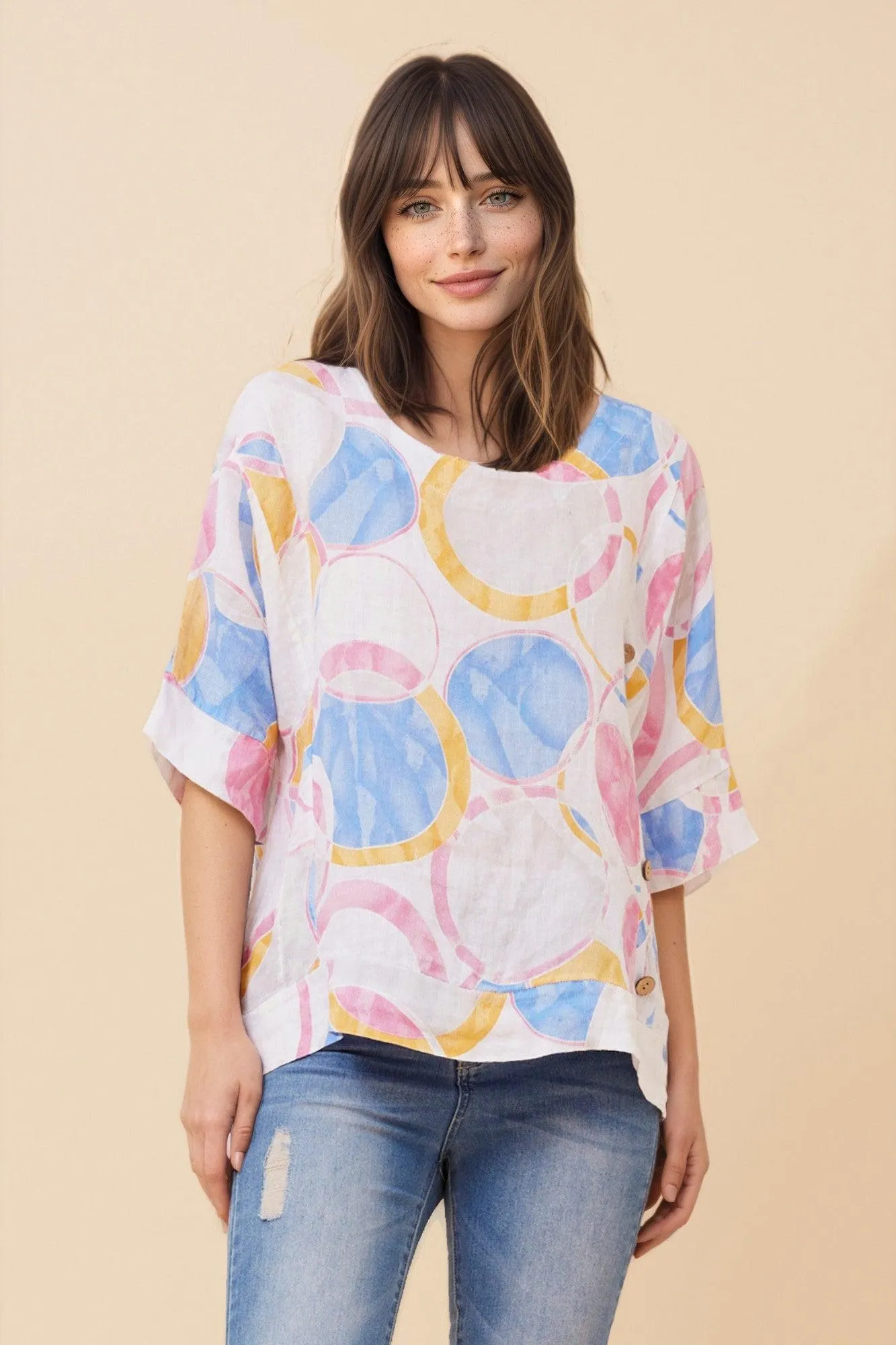 SIEN ABSTRACT PRINT TOP