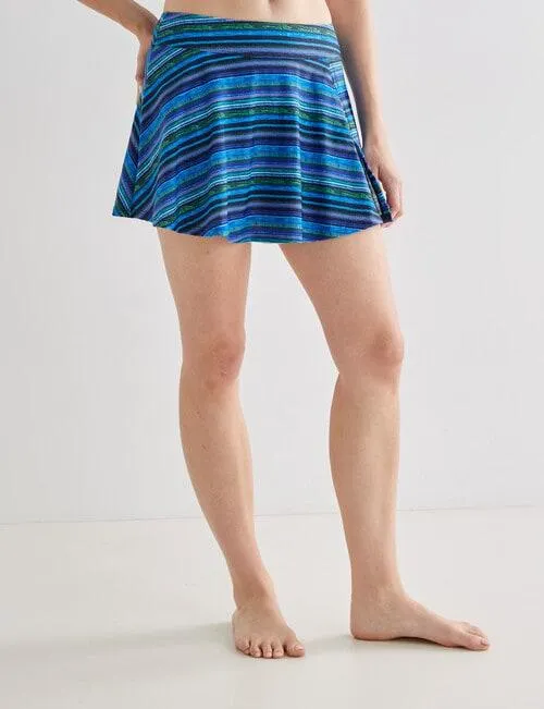 Zest Resort Aruba Skort with Slit, Blue