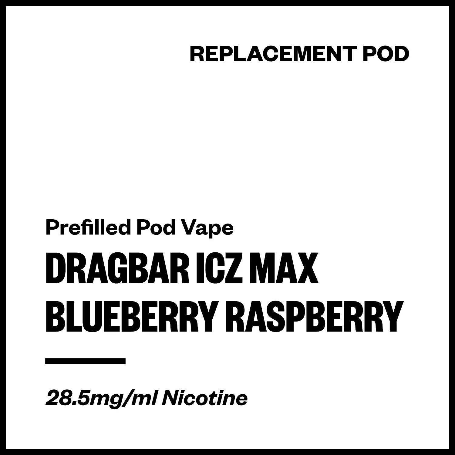 Dragbar ICZ Max - Blueberry Raspberry (Replacement Pod)