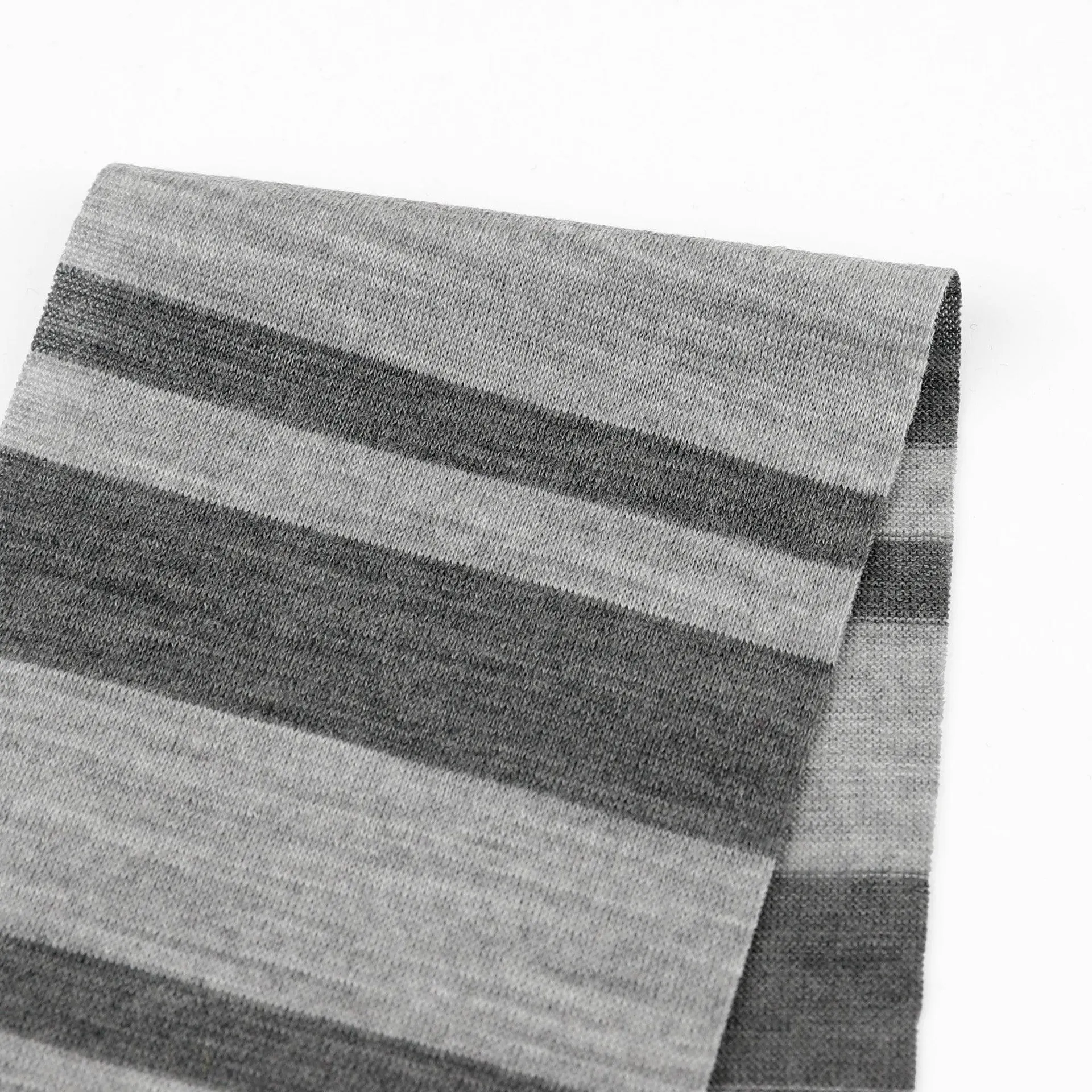 Pure Merino Jersey Stripe - Grey