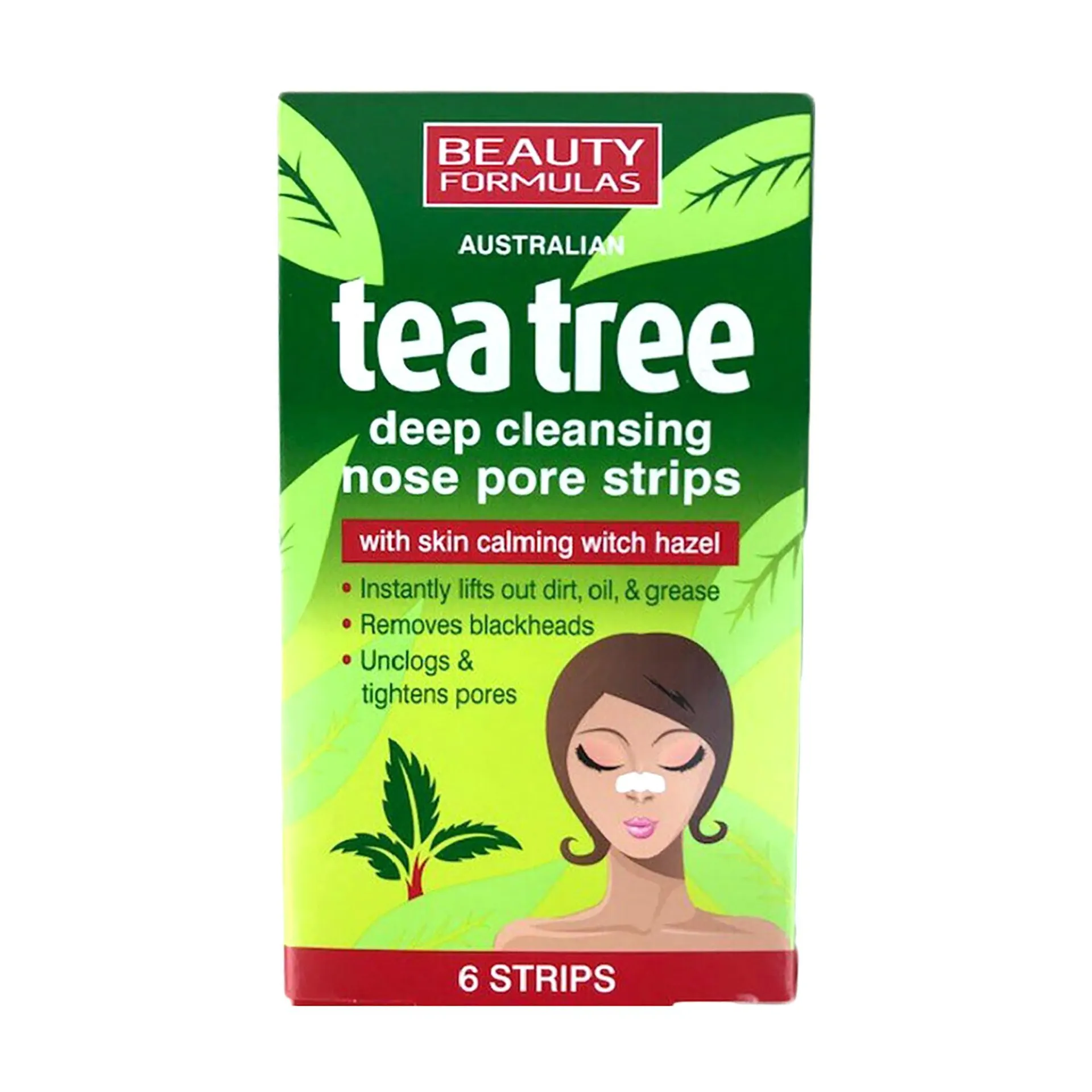 Beauty Formulas Pore Strips Tea Tree 6s