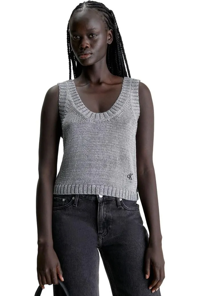 Metallic Knit Tank Top
