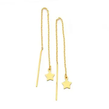 9ct Star Thread Earrings