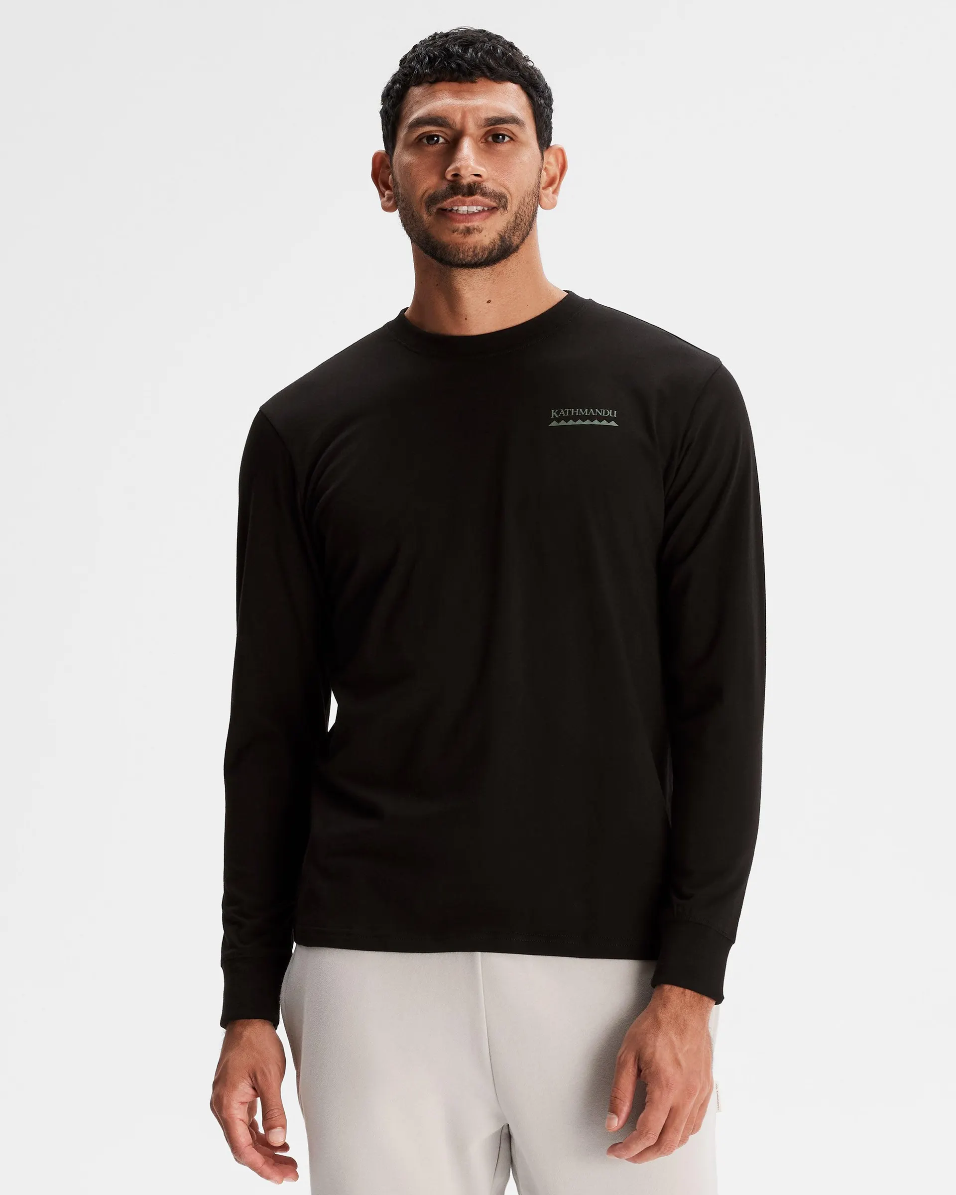 Men's Heritage Organic Cotton Long Sleeve T-shirt - Black