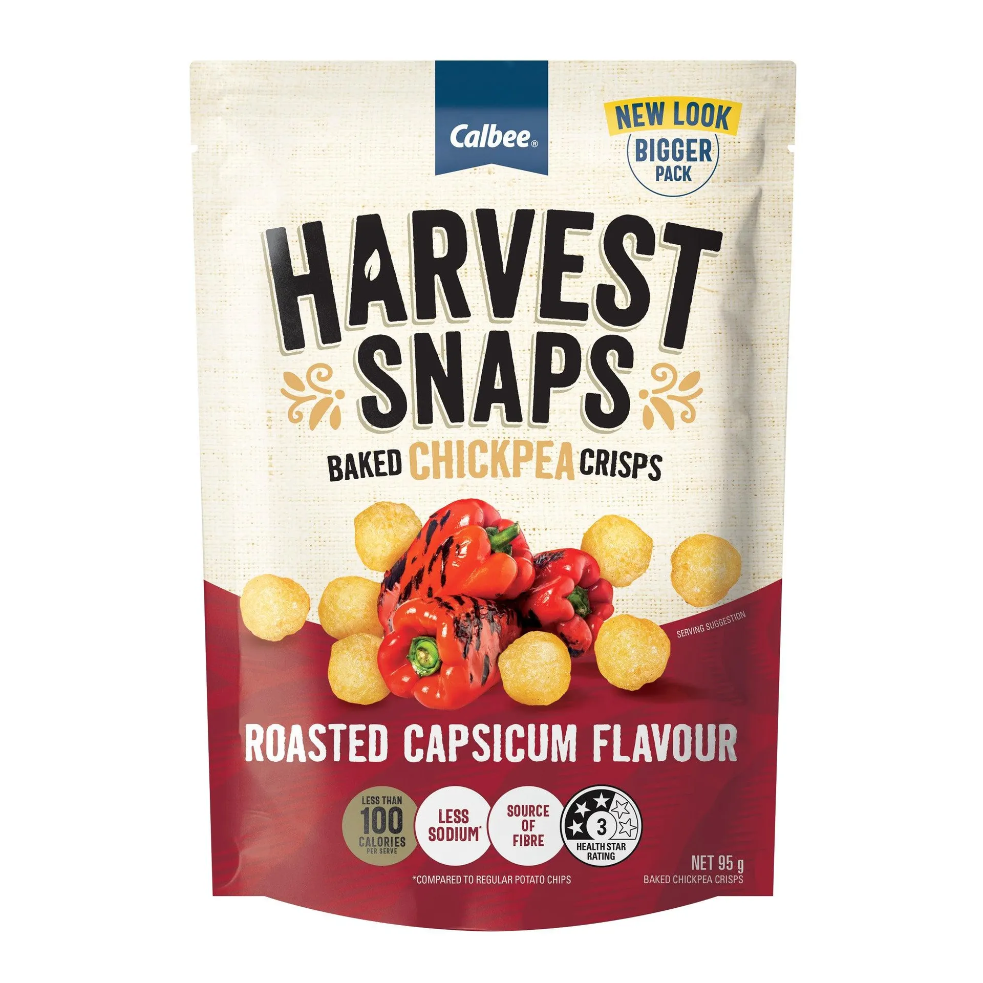 Harvest Snaps Chickpea Roasted Capsicum 95g