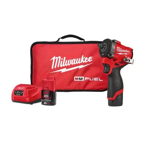Milwaukee M12 FUEL Cordless Impact Wrench Stubby Gen2 1/2in 12V 2Ah