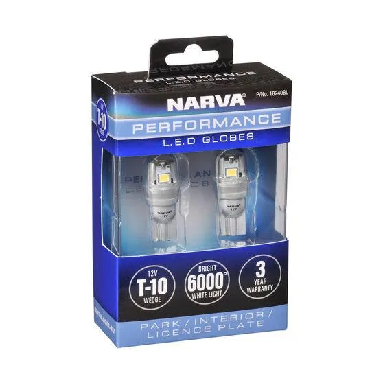 Narva Automotive Globes - Performance LED Wedge 12V T-10