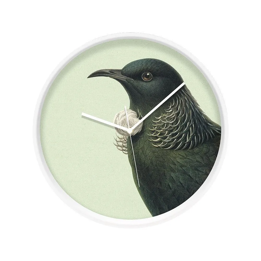 Hushed Green Tui Wooden Frame Clock - Second