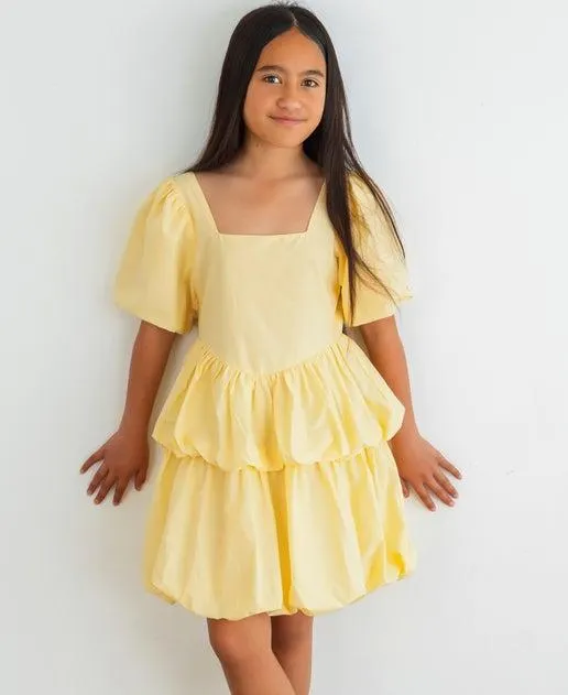 Kids' Short Sleeve Bubble Hem Dress