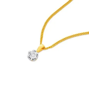 9ct, Diamond Pendant