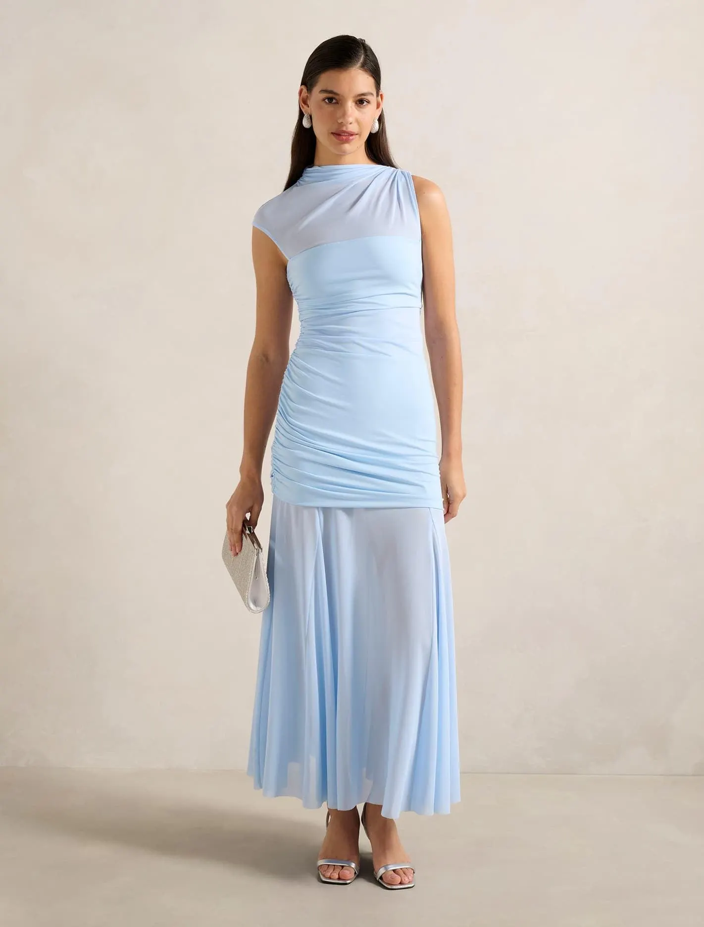 Lune Layered Mesh Maxi Dress