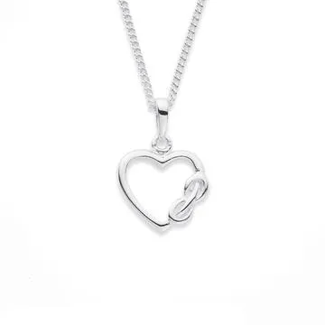 Sterling Silver Infinity Heart Pendant
