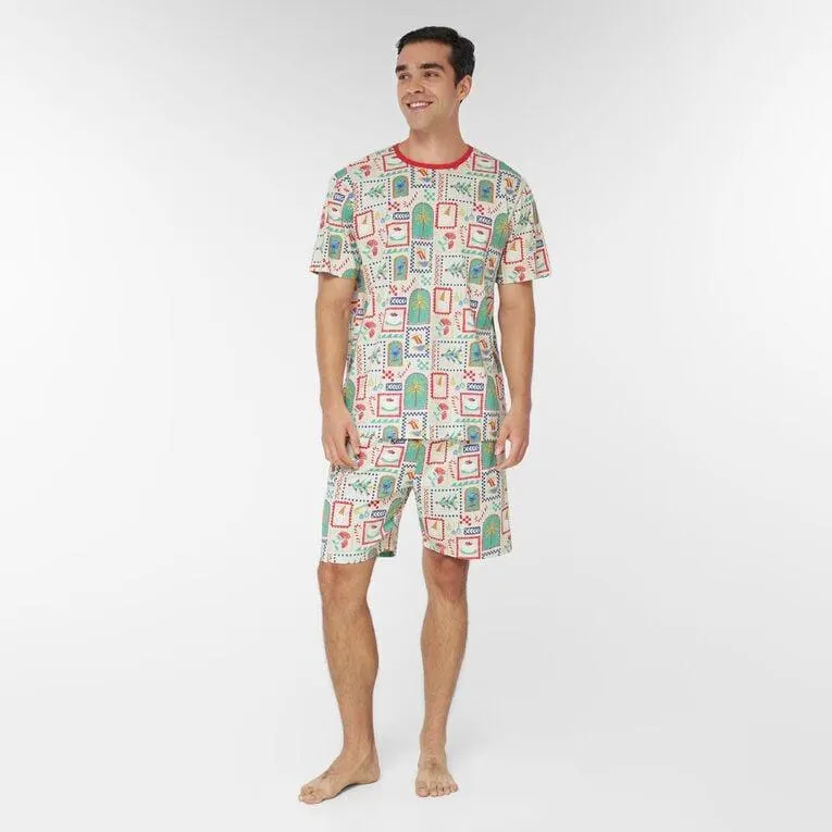 H&H Men's Family Christmas Tee and Shorts Pyjama Set