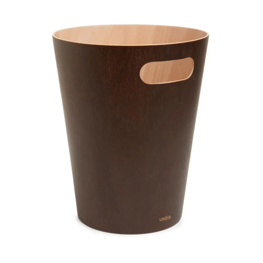 Umbra Woodrow Trash Can (7.5L) Espresso