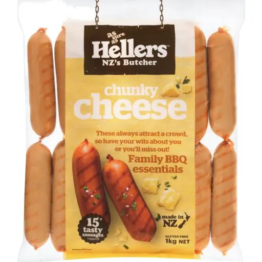 Hellers Sausages Chunky Cheese 1kg