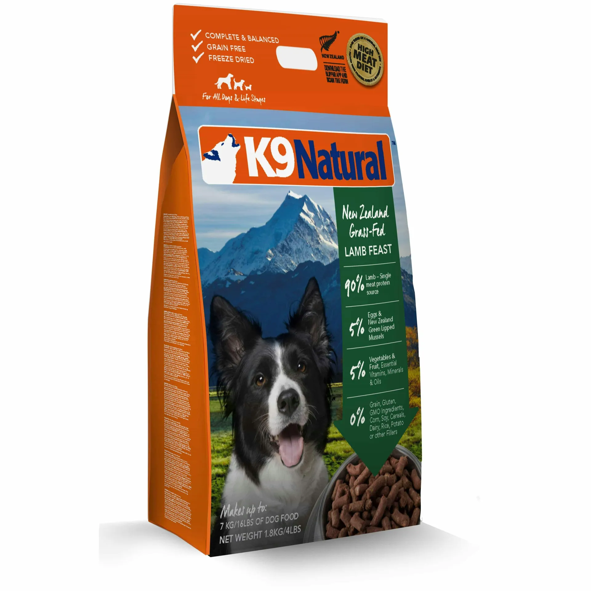 K9 Natural Freeze Dried Lamb Dry Dog Food