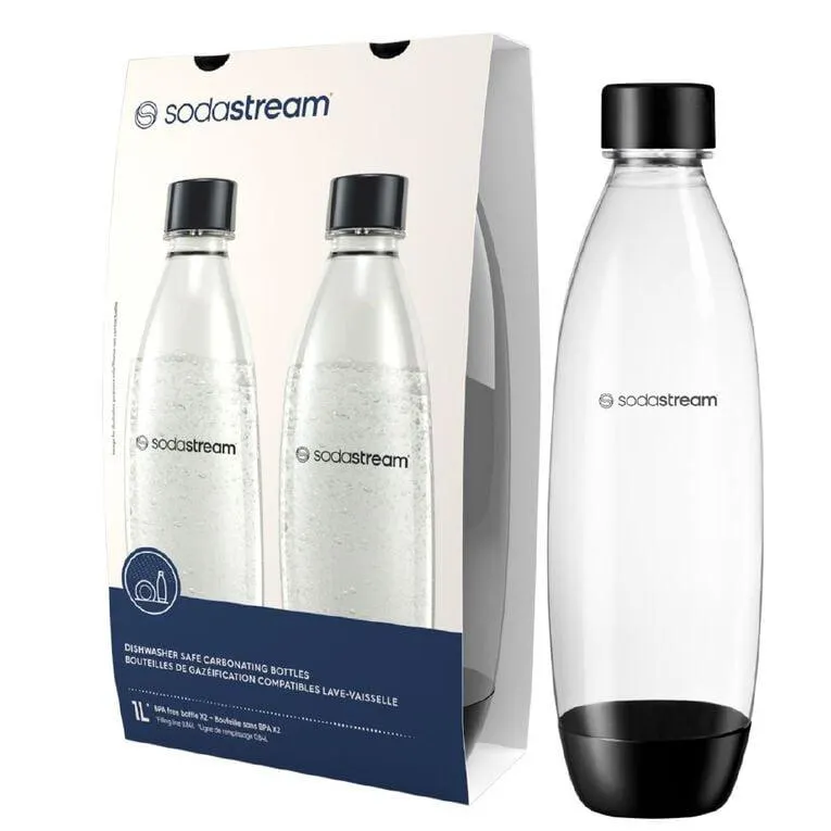 Sodastream Dishwasher Safe Twin Pack Fuse Bottle 1L