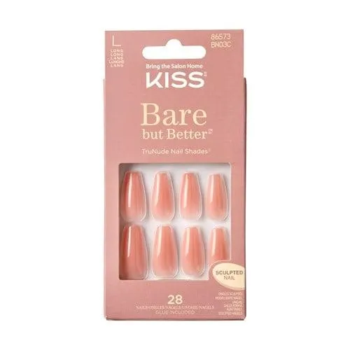 Kiss Bare But Better Nails Nude Glow 28pk