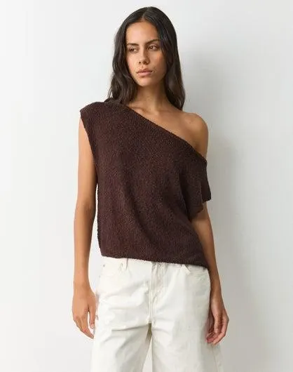 Asymmetrical Off Shoulder Knit Top