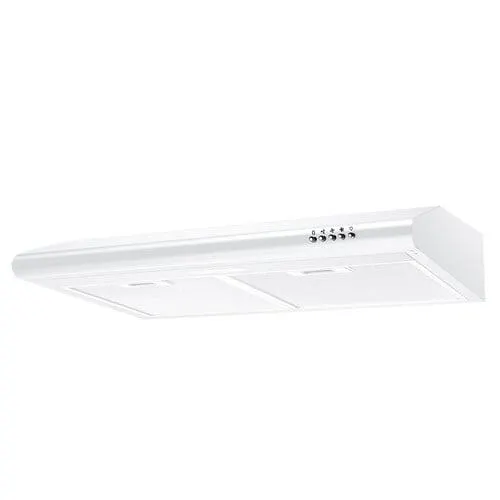 Slimline Wall Canopy Rangehood 60cm White