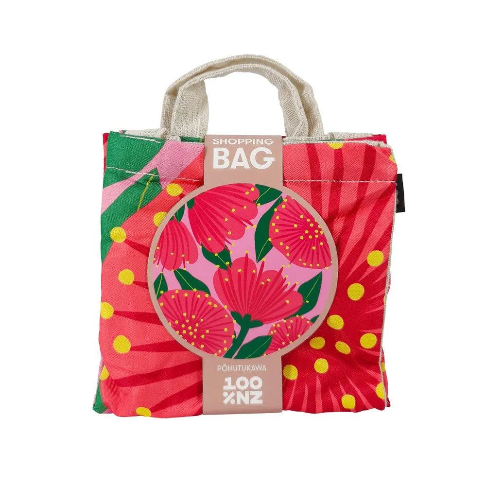 Bright Pink Pohutukawa Shopping Bag