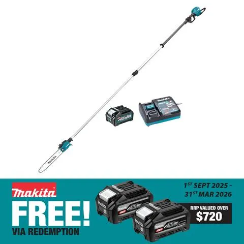 Makita XGT Cordless Pole Saw Brushless 300mm 12in 40v 4Ah