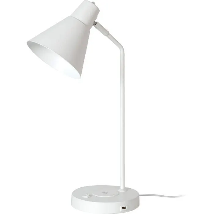 Targa White Qi Desk Lamp