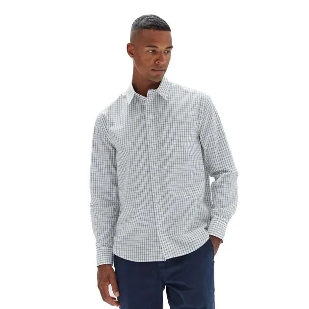 Assembly Label Ben Check Long Sleeve Shirt Cream/True Navy Check