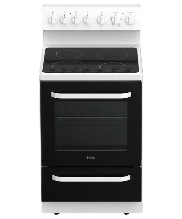 Haier 60cm White Ceramic Freestanding Oven