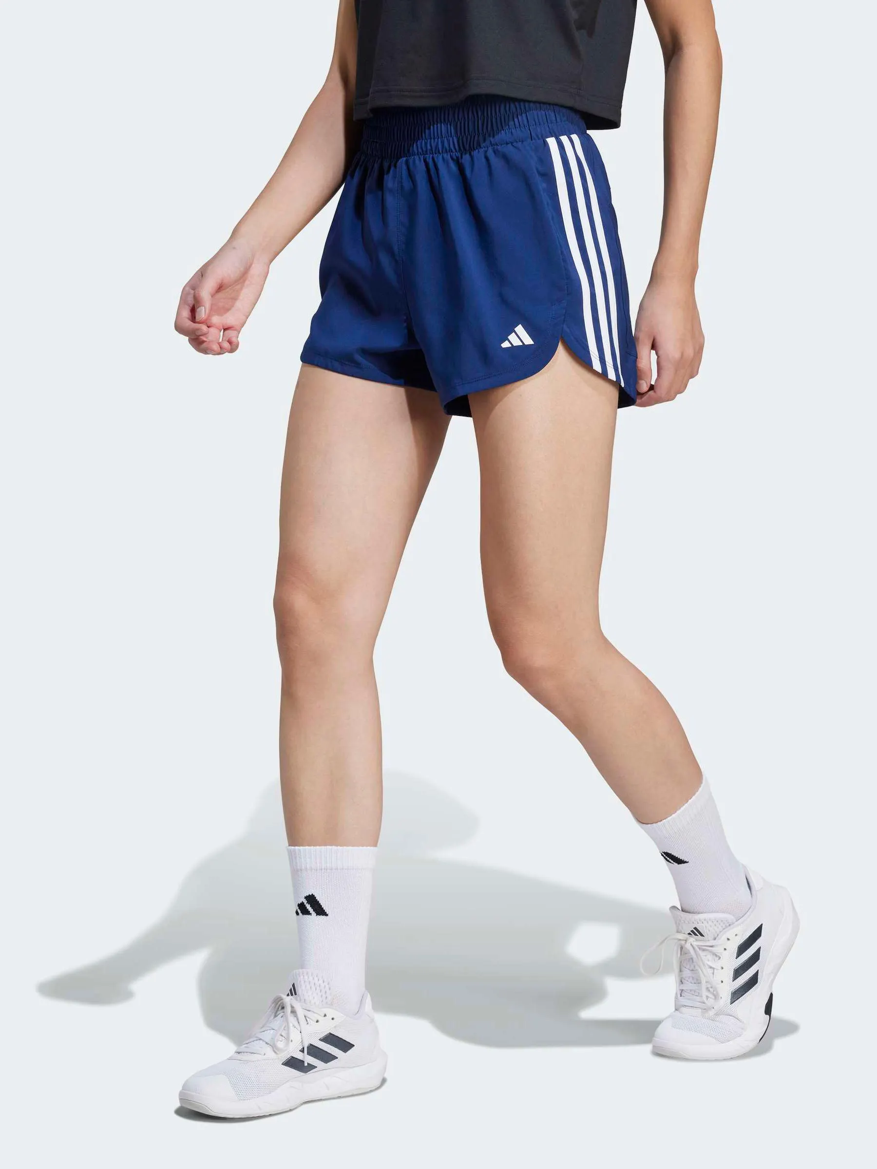 Pacer Training 3-Stripes Woven High Rise Shorts