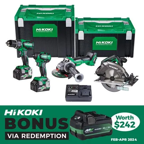 HiKOKI MultiVolt Cordless Combo Kit Brushless 4pcs 18v/36v
