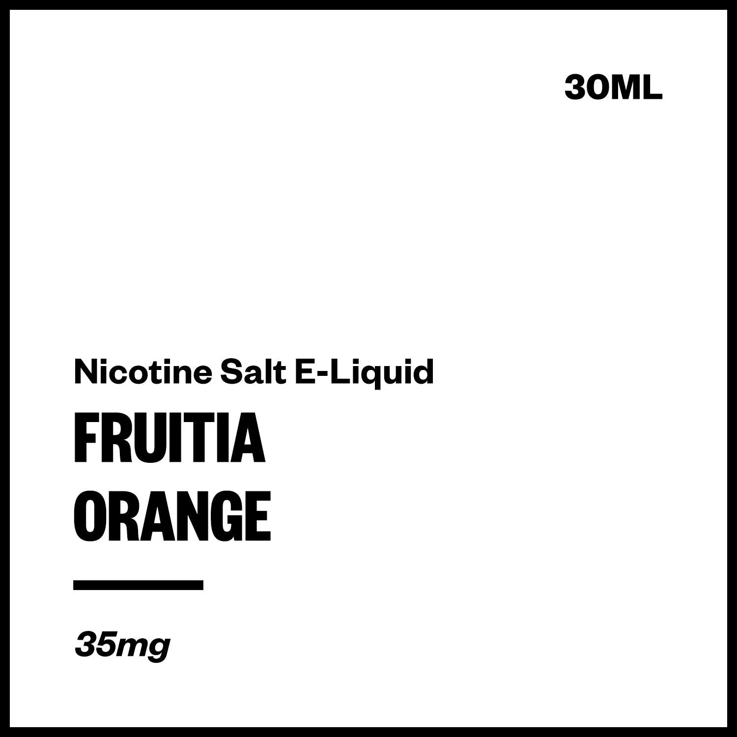 Fruitia - Orange (Nic Salt E-Liquid 30ml)