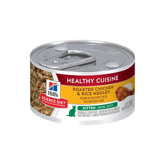 Hills Science Diet Healthy Cuisine Chicken & Rice Medley Kitten
