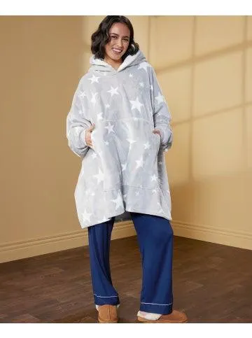 Women's Snuggy Hoodie in Grey Stars
