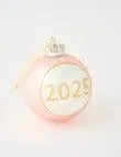 Christmas Shop GG Glass 2025 Bauble, Blush