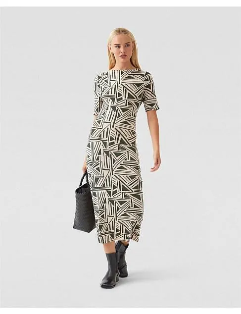 LEONIE PRINTED JERSEY DRESS
