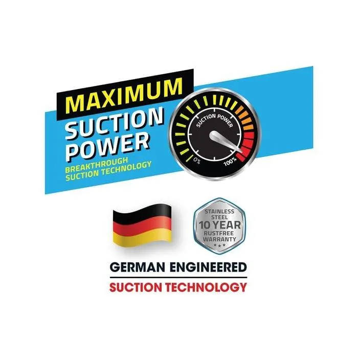 Fusion-Loc 26kg Stainless Steel Large Suction Shower Caddy