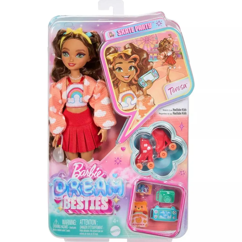 Barbie Dream Besties Teresa Roller Skating Fashion Doll