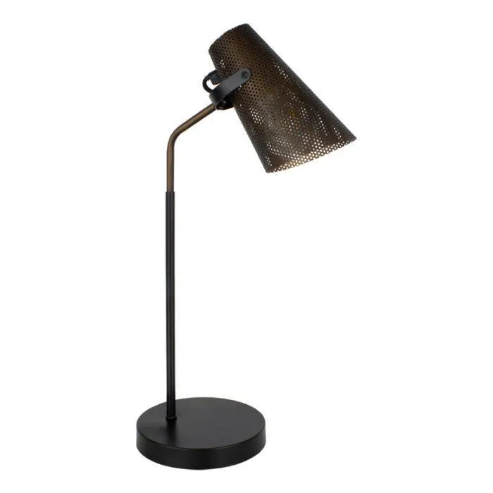 Perfo Aged Brass/Black Desk Lamp