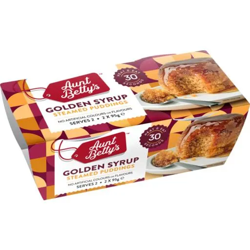 Aunt Betty's Steamed Pudding Golden Syrup 2 Pack